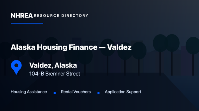 AHFC — Valdez Housing Assistance Office resource listing in Valdez, Alaska