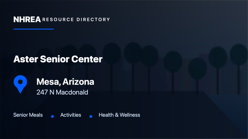 Aster Senior Center — Mesa Downtown resource listing in Mesa, Arizona