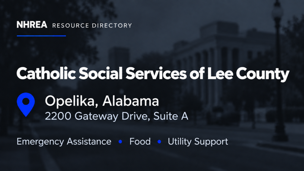 Catholic Social Services of Lee County resource listing in Opelika, Alabama