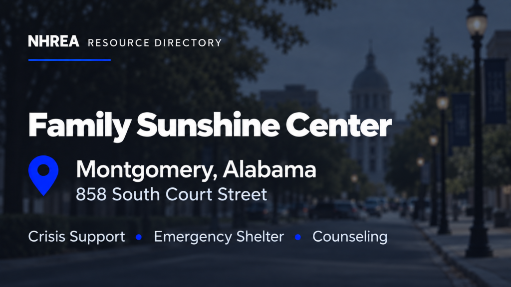 Family Sunshine Center resource listing in Montgomery, Alabama