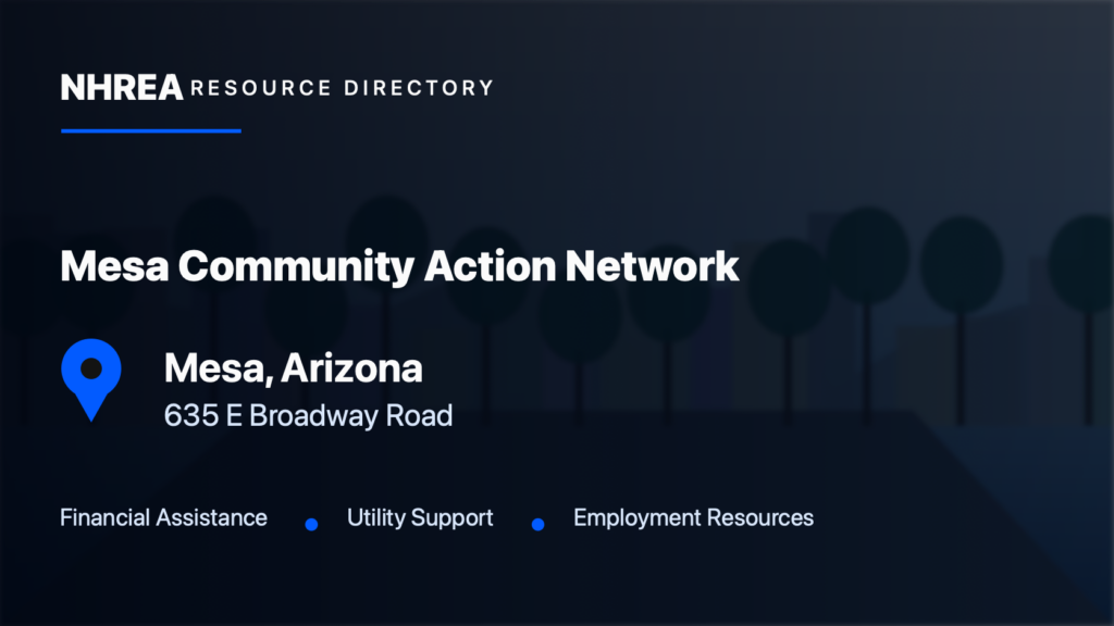 Mesa Community Action Network (MesaCAN) resource listing in Mesa, Arizona