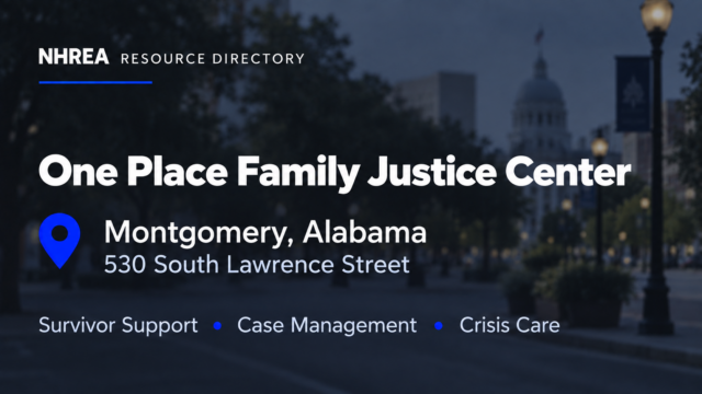 One Place Family Justice Center resource listing in Montgomery, Alabama