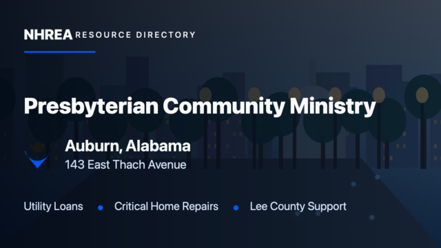 Presbyterian Community Ministry resource listing in Auburn, Alabama