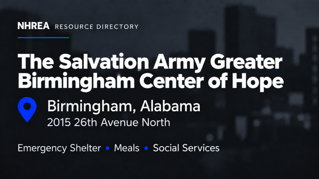 The Salvation Army Greater Birmingham Center of Hope resource listing in Birmingham, Alabama