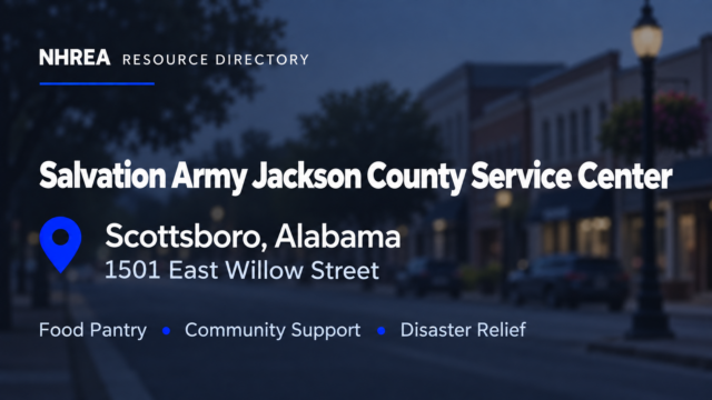 Salvation Army Jackson County Service Center resource listing in Scottsboro, Alabama