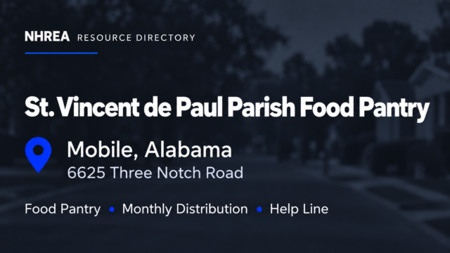 St. Vincent de Paul Parish Food Pantry resource listing in Mobile, Alabama