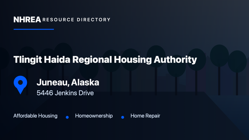 Tlingit Haida Regional Housing Authority (THRHA) resource listing in Juneau, Alaska