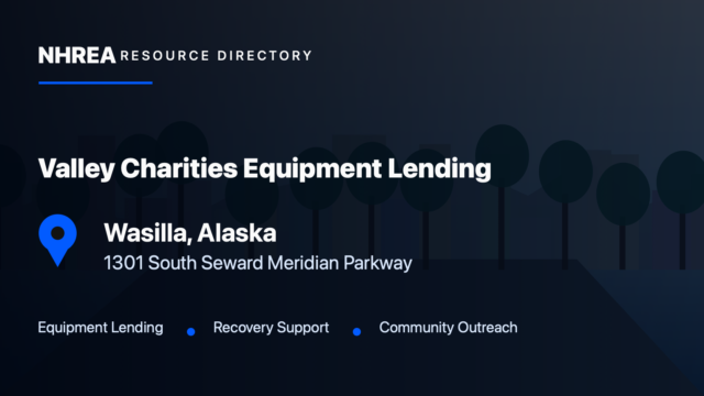 Valley Charities Equipment Lending resource listing in Wasilla, Alaska