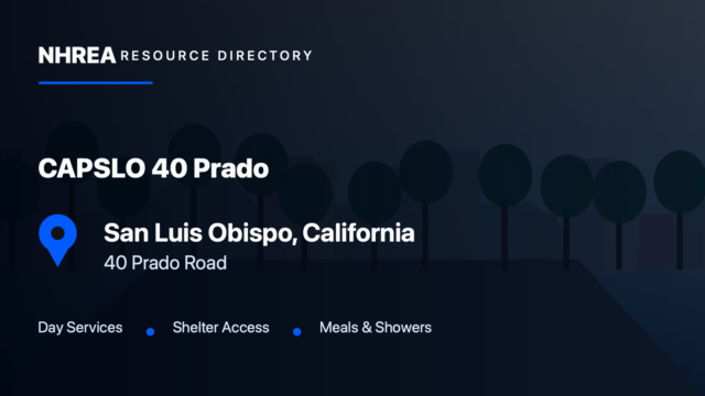 CAPSLO — 40 Prado Homeless Services Center resource listing in San Luis Obispo, California