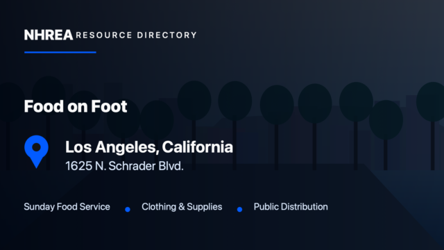 Food on Foot — Sunday Food and Clothing Distribution resource listing in Los Angeles, California