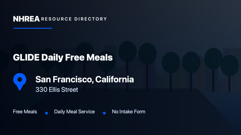 GLIDE — Daily Free Meals resource listing in San Francisco, California