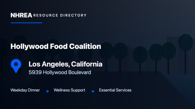 Hollywood Food Coalition — Community Dinner and Wellness resource listing in Los Angeles, California