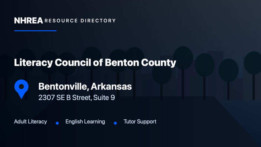 Literacy Council of Benton County resource listing in Bentonville, Arkansas