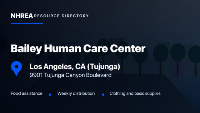 Bailey Human Care Center — food assistance and basic supplies in Tujunga, Los Angeles.