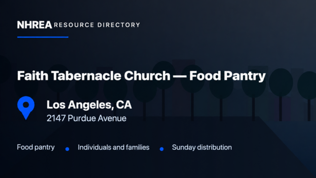 NHREA — Faith Tabernacle Church Food Pantry, Los Angeles, California