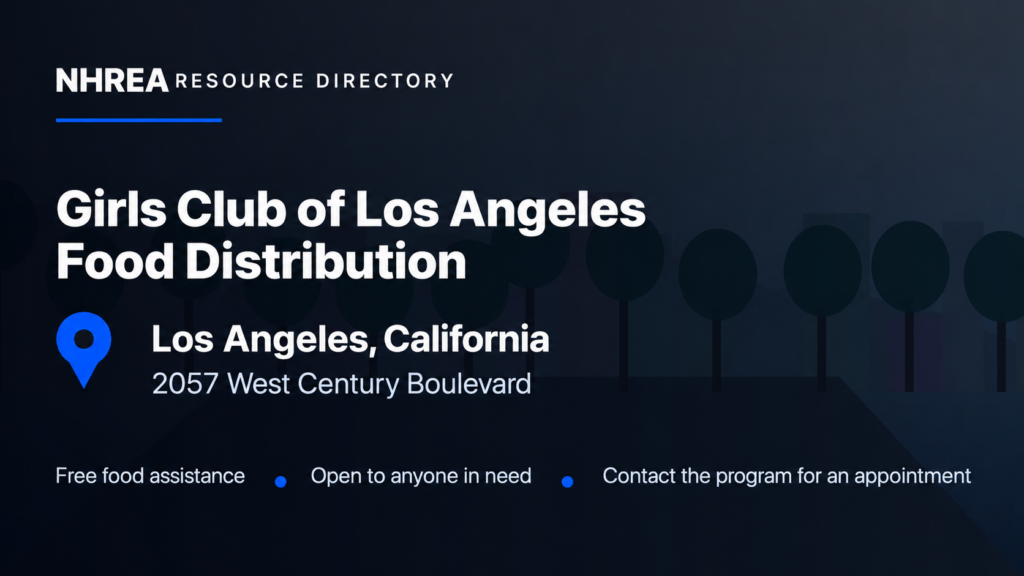 Girls Club of Los Angeles Food Distribution — NHREA resource listing