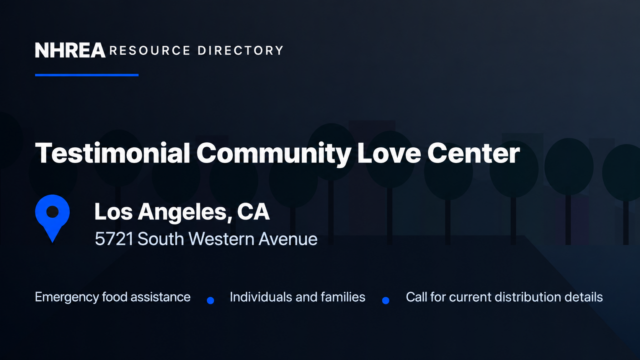 NHREA — Testimonial Community Love Center Food Program, Los Angeles, California