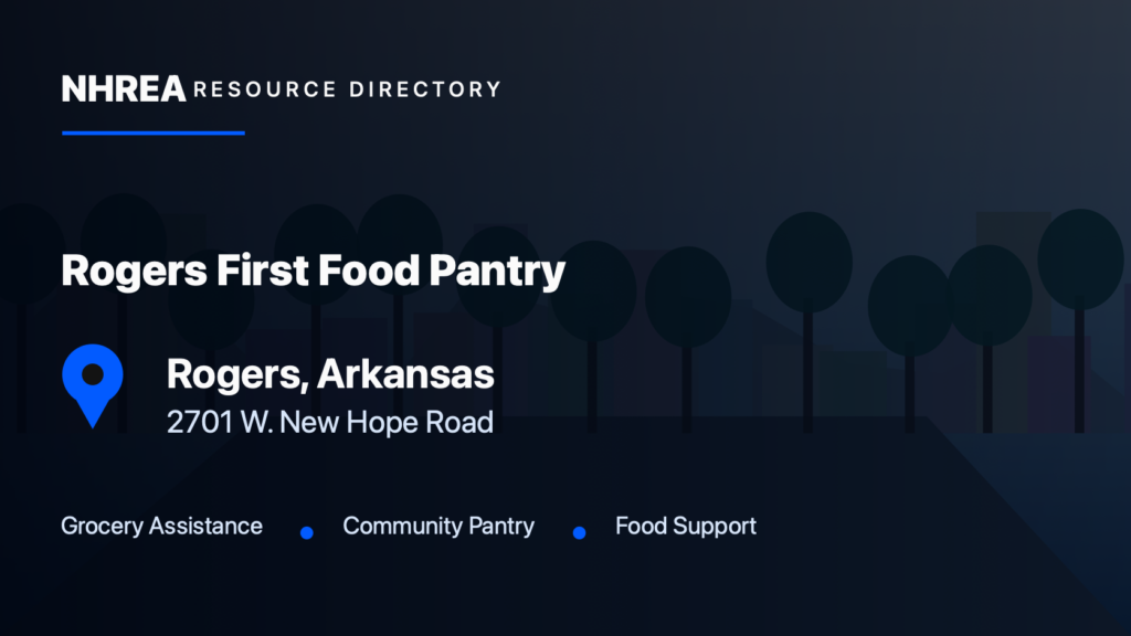 Rogers First Food Pantry — New Hope Road resource listing in Rogers, Arkansas