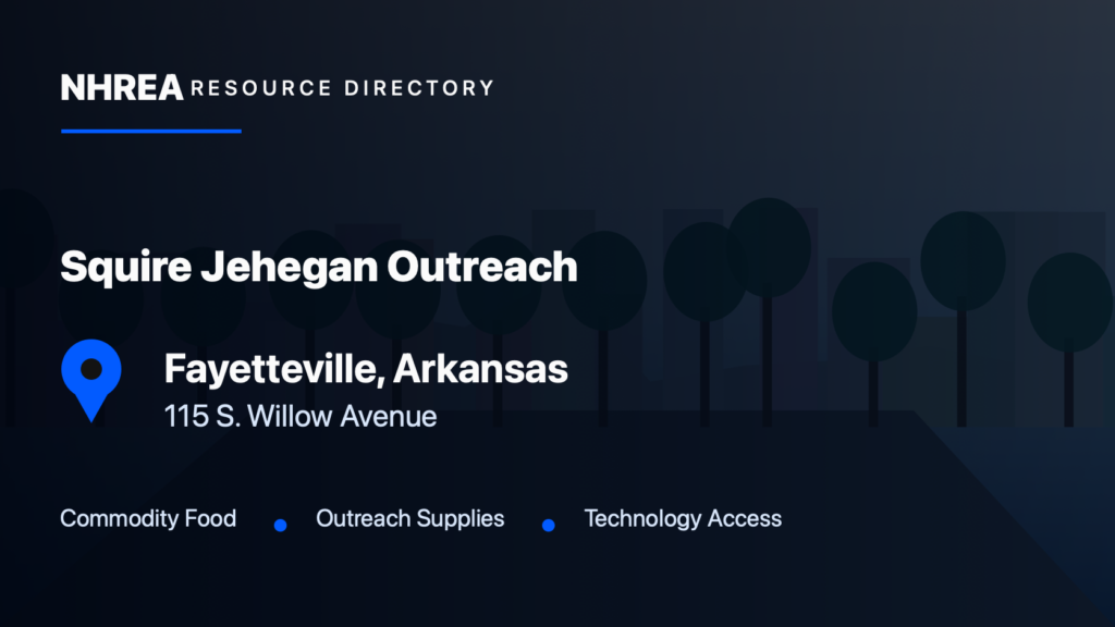 Squire Jehegan Outreach Center — St. James Food Pantry resource listing in Fayetteville, Arkansas
